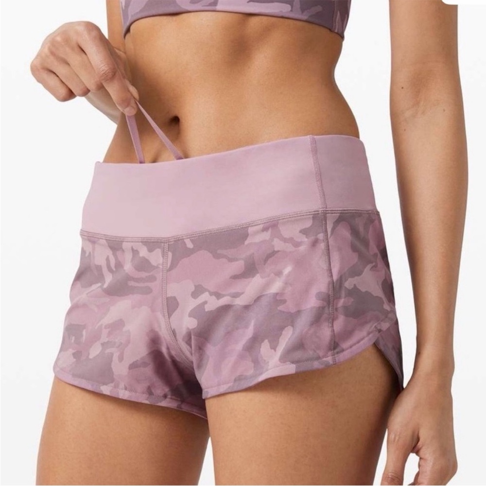 Lululemon‎ Women's Speed Up Shirts Camo Pink Sz 10